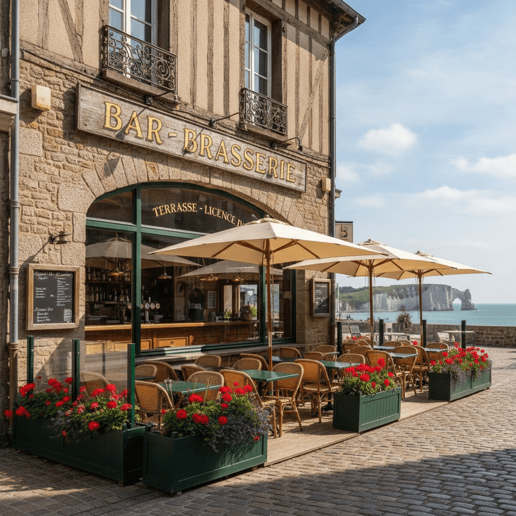 Bar-brasserie 100m² à Étretat : terrasse - licence IV - Image 1