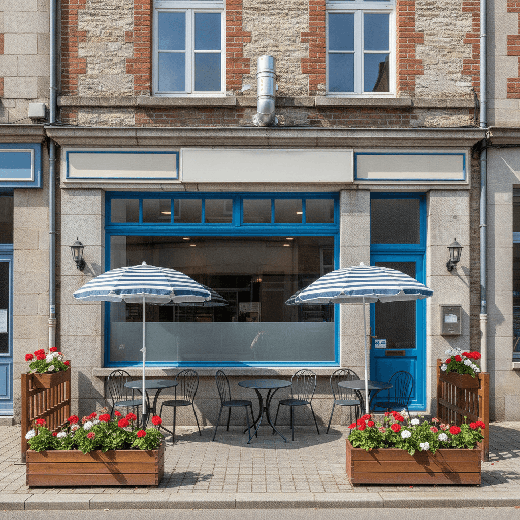 Snack 120m² à Maubeuge : terrasse - extraction - Image 1