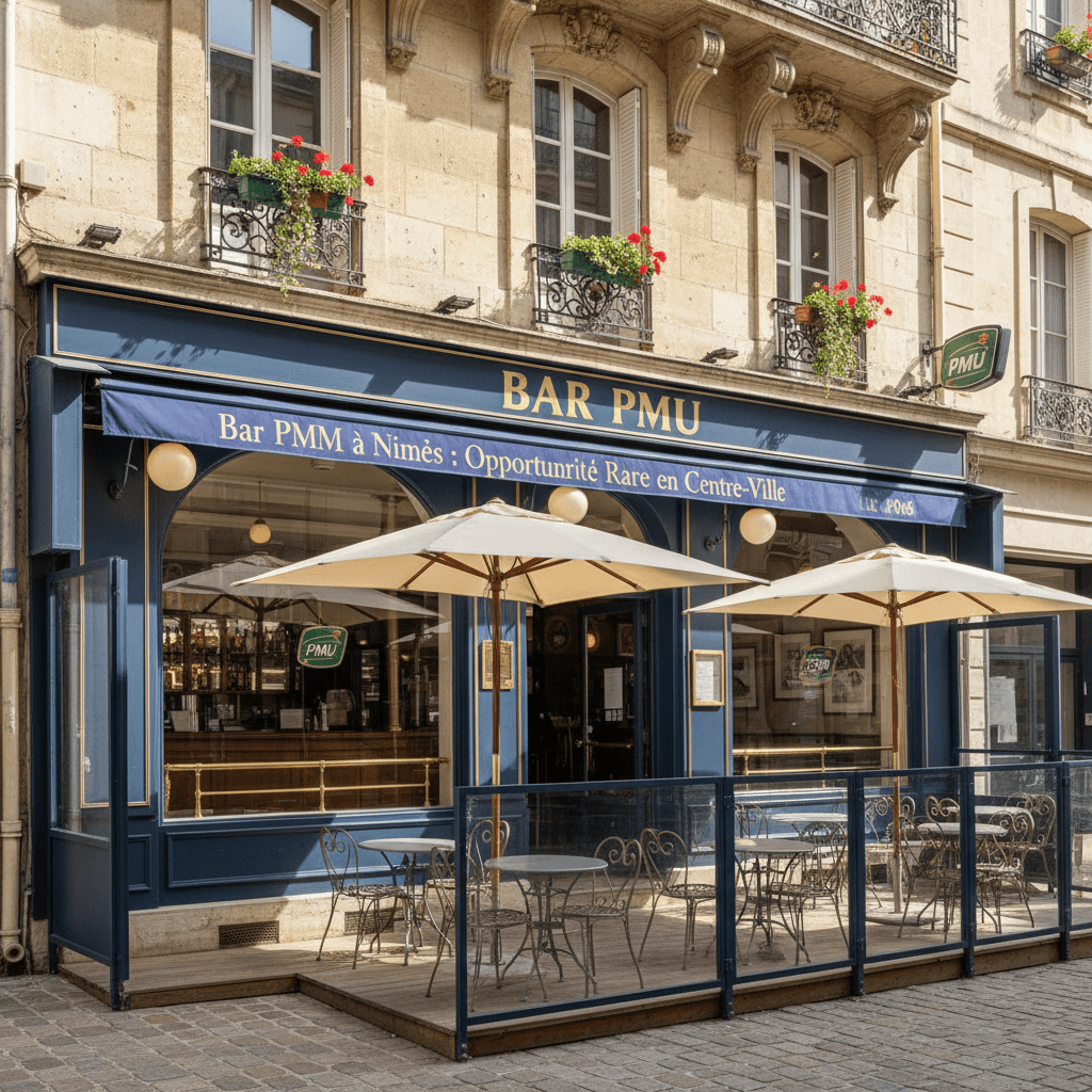 Bar-brasserie 297m² à Nîmes : terrasse - licence IV - Image 1