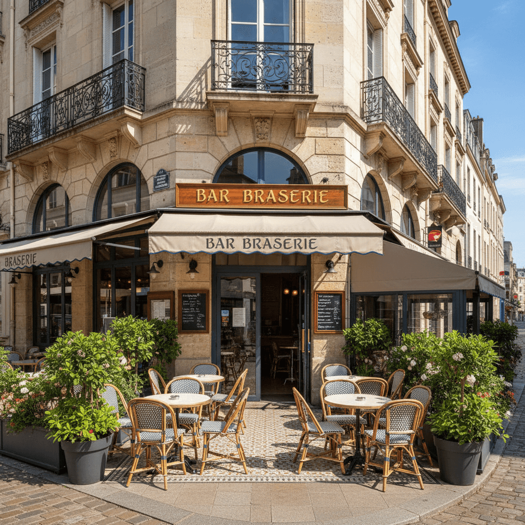 Bar-brasserie 90m² à Nantes : terrasse - licence IV