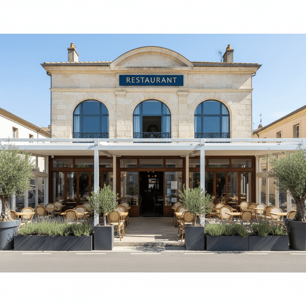 Restaurant à Montélimar : terrasse - extraction - Image 1