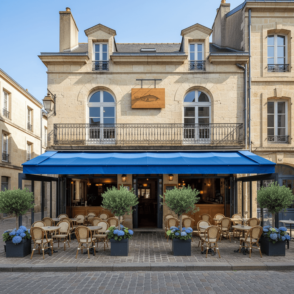 Restaurant à Bordeaux : terrasse - extraction