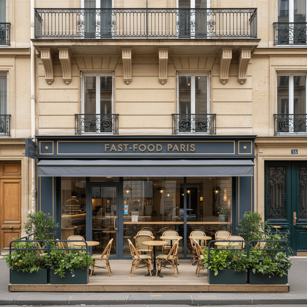 Fast-food 124m² à Paris : cave/réserve - parking - Image 1