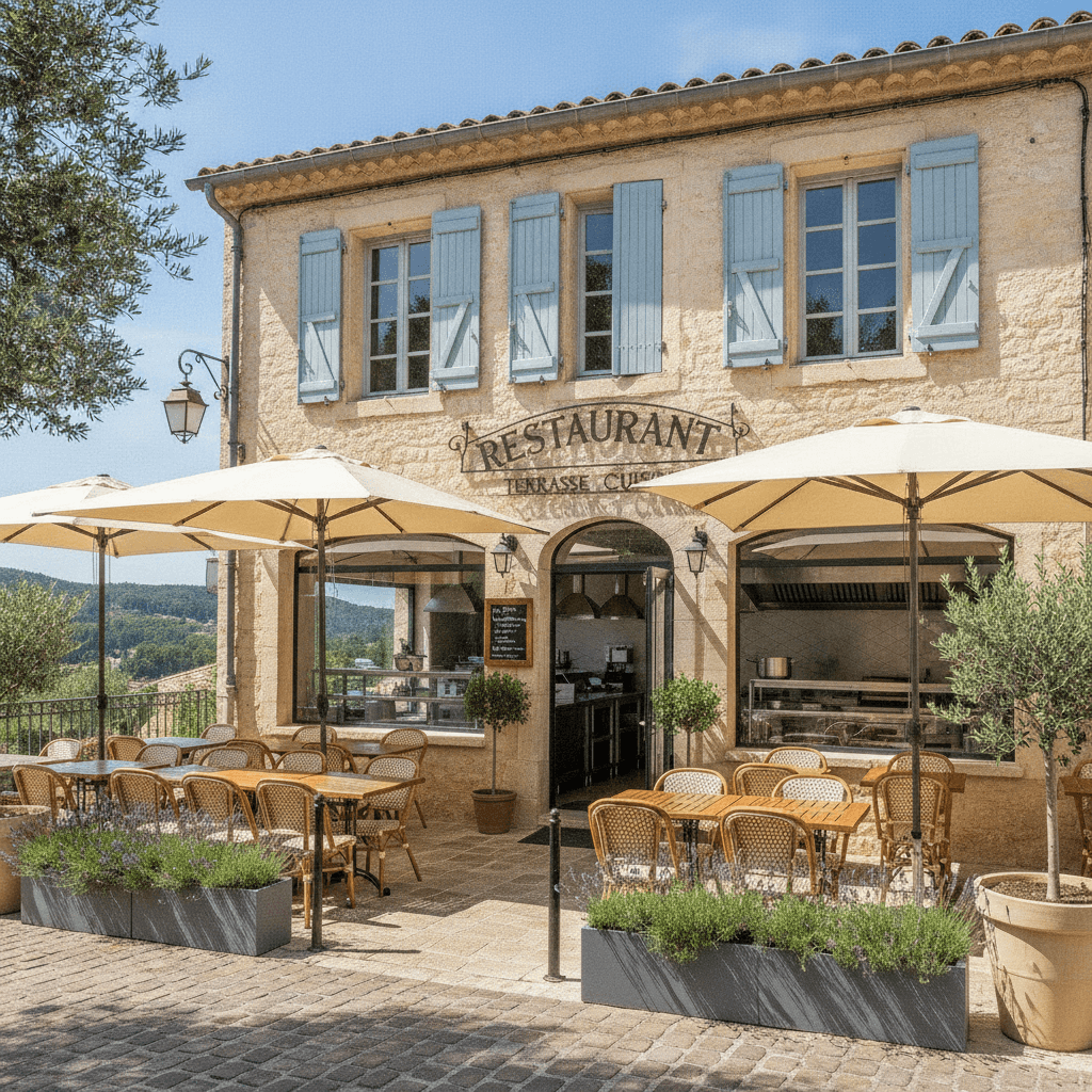 Restaurant : terrasse - cuisine équipée - Image 1