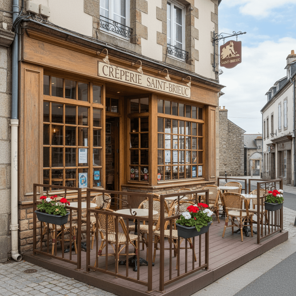 Restaurant à Saint-Brieuc : terrasse - cuisine équipée - Image 1
