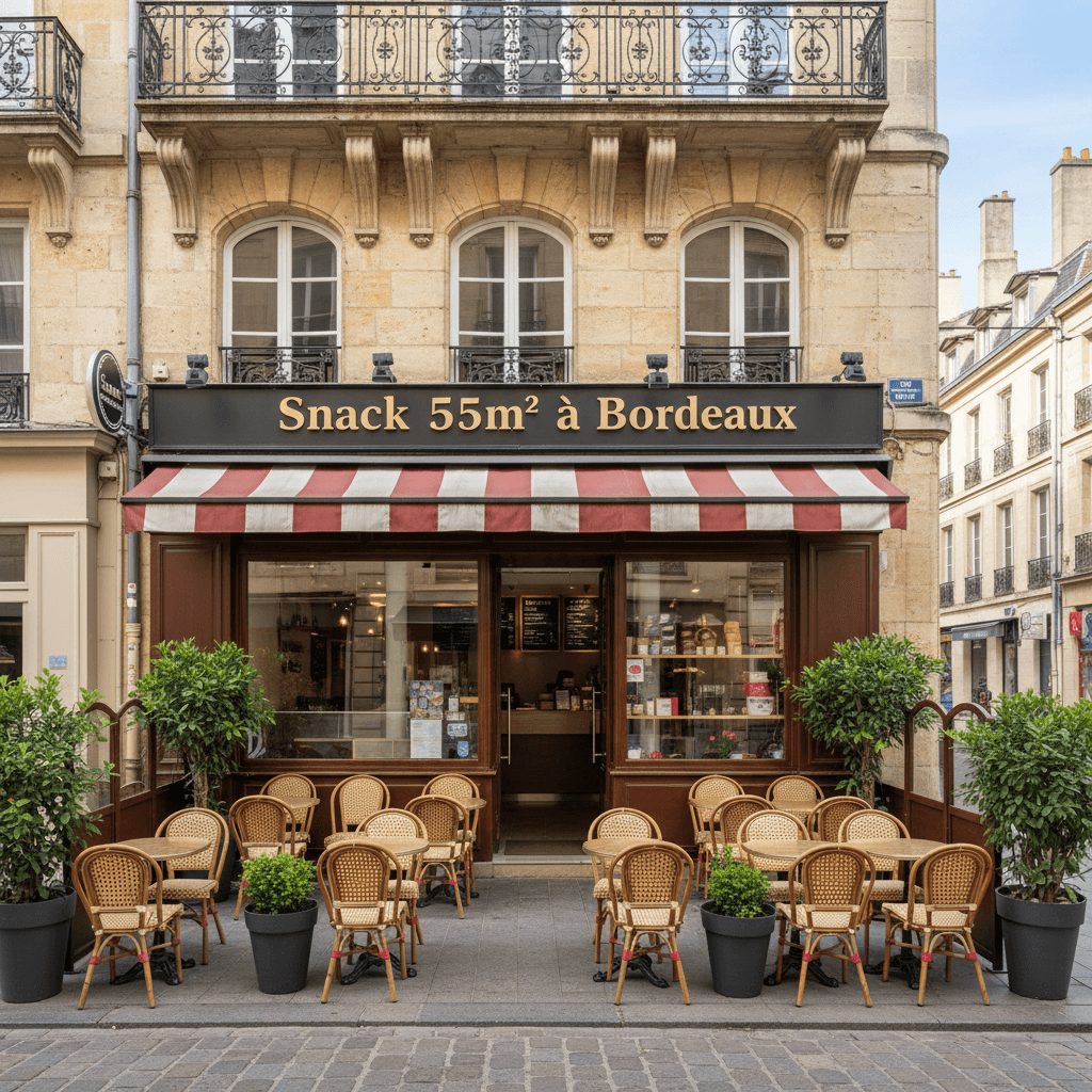 Snack 55m² à Bordeaux : terrasse