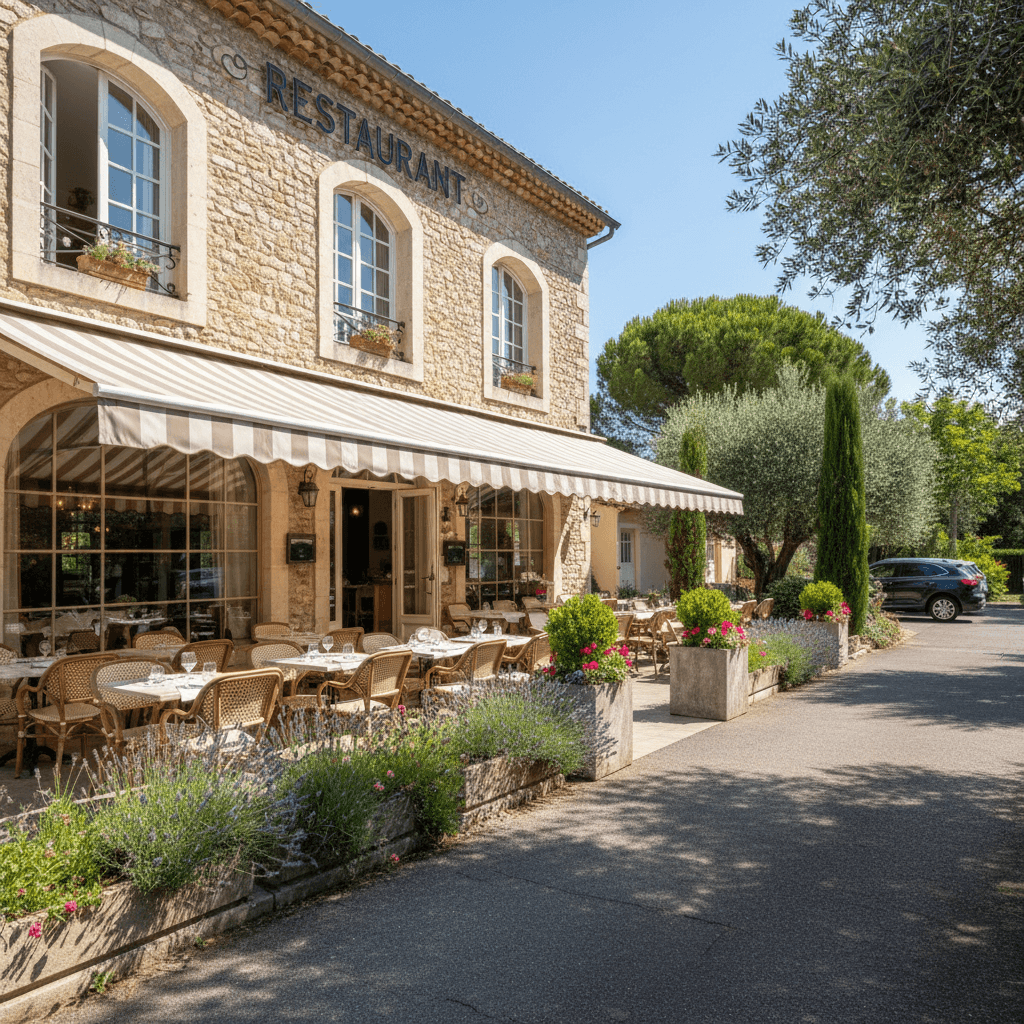 Restaurant 250m² à Mougins : terrasse - extraction - Image 1