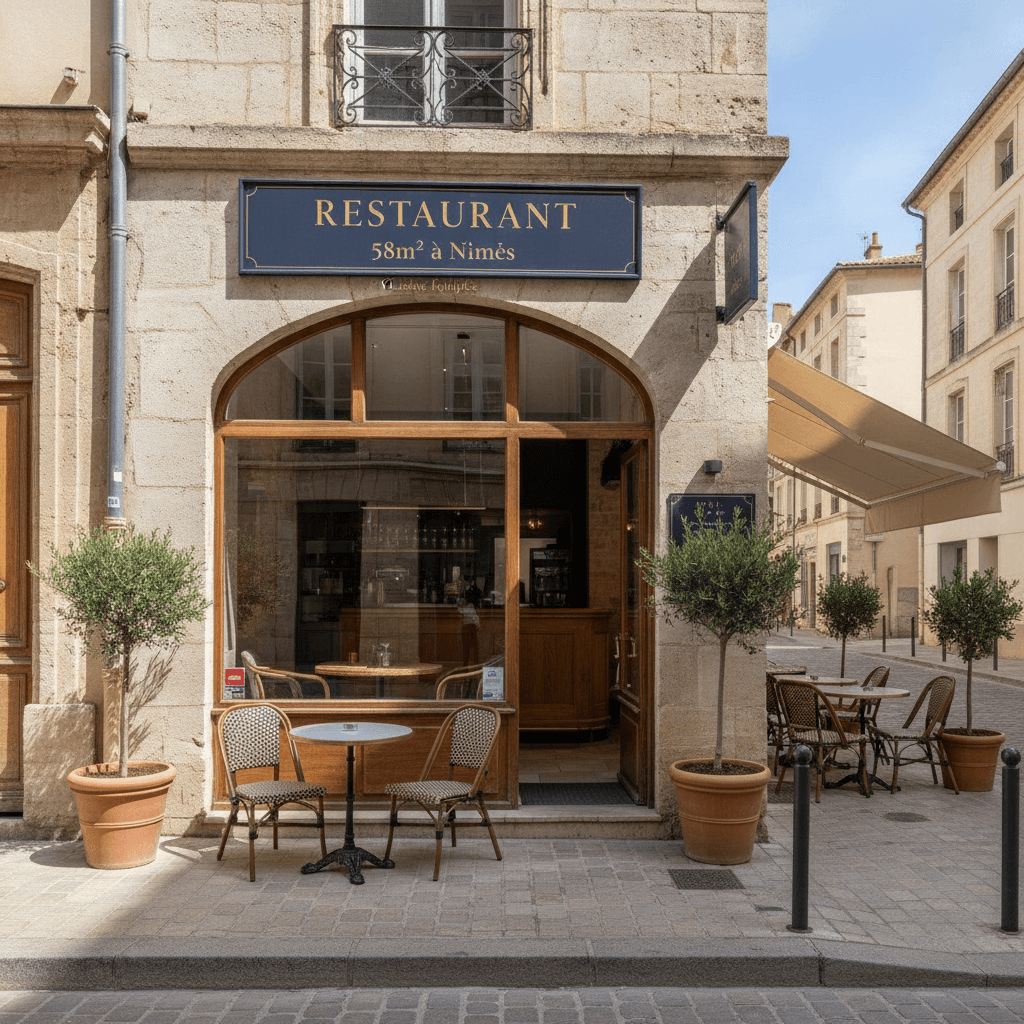 Restaurant 58m² à Nîmes : extraction - cuisine équipée