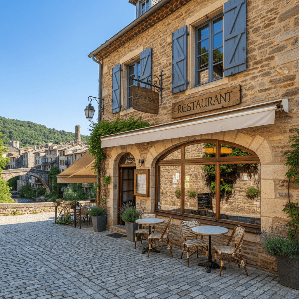 Restaurant 132m² à Olargues : terrasse - licence IV - Image 1