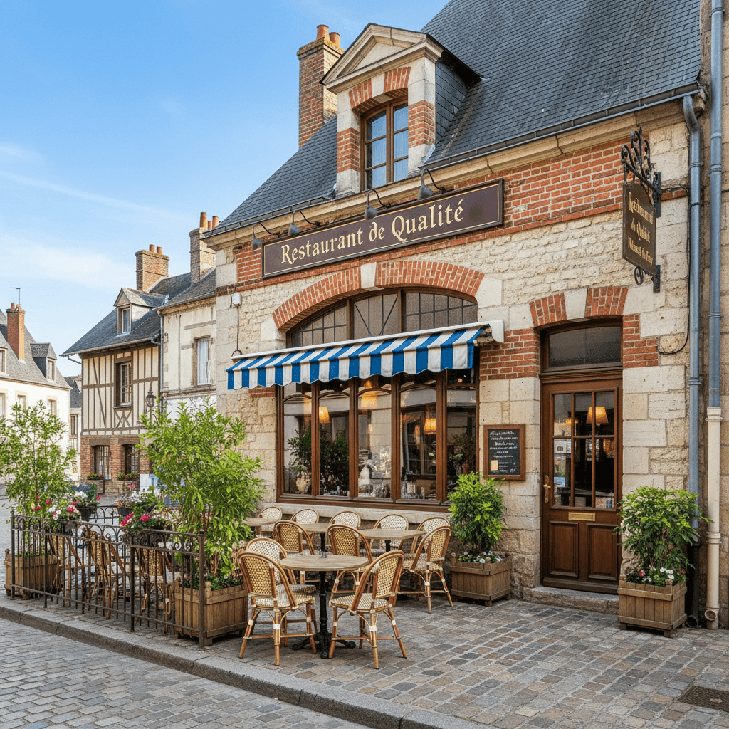 Restaurant à Neufchâtel-En-Bray : terrasse - extraction - Image 1