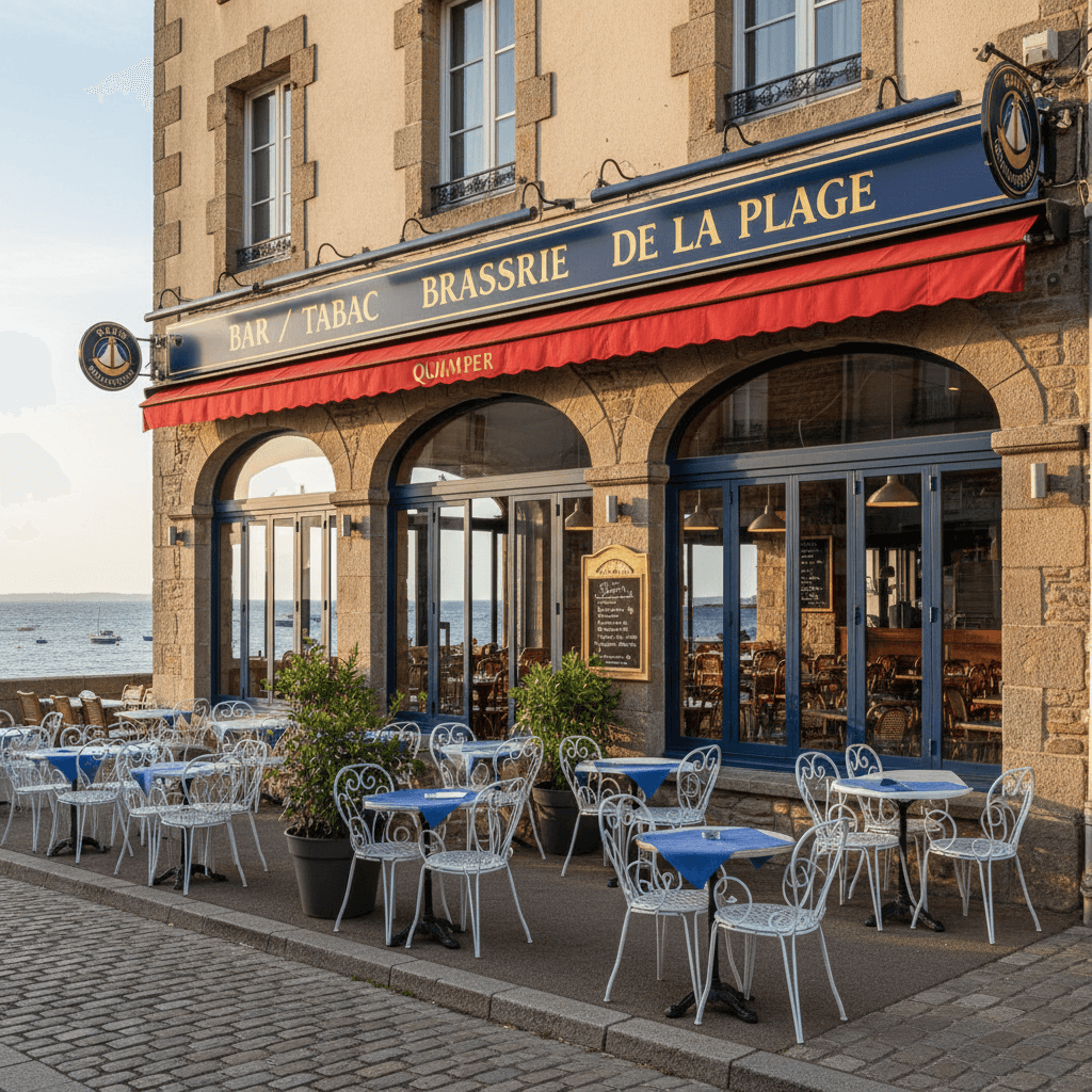 Bar-brasserie à Quimper : terrasse - licence IV - Image 1