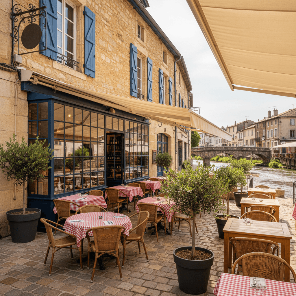 Restaurant à Mazamet : terrasse - extraction - Image 1