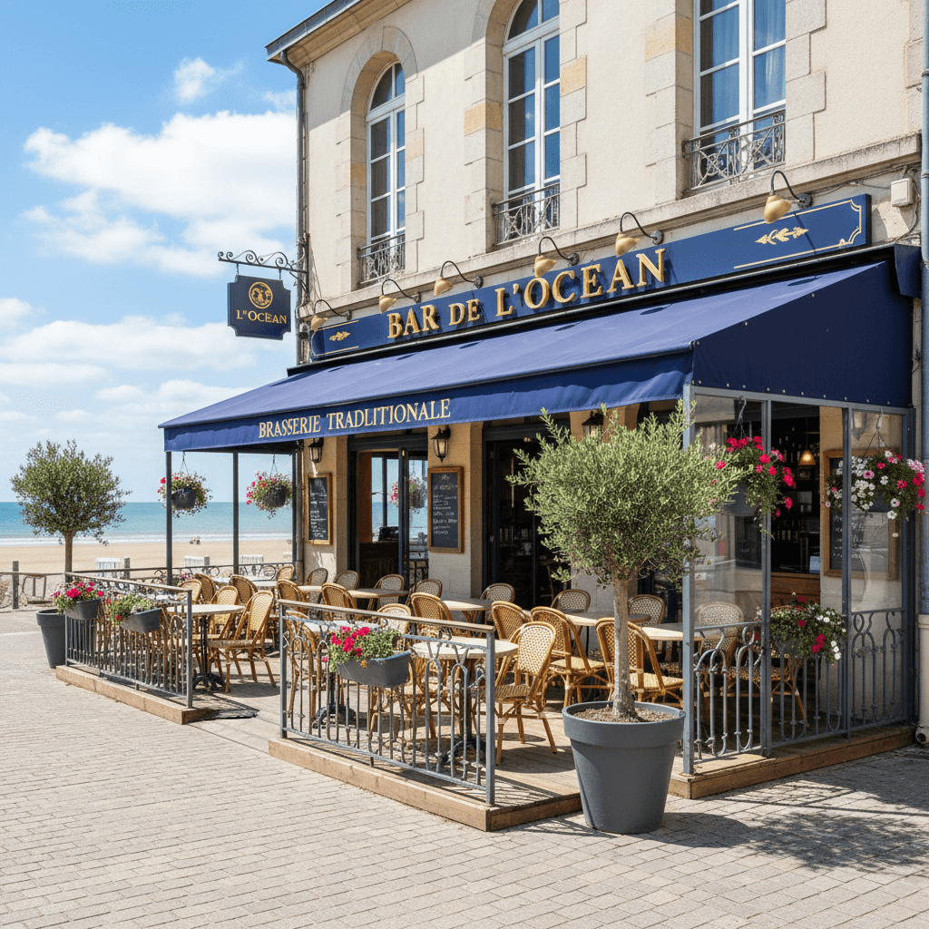Bar-brasserie à Saint-Jean-De-Monts : terrasse - licence IV - Image 1