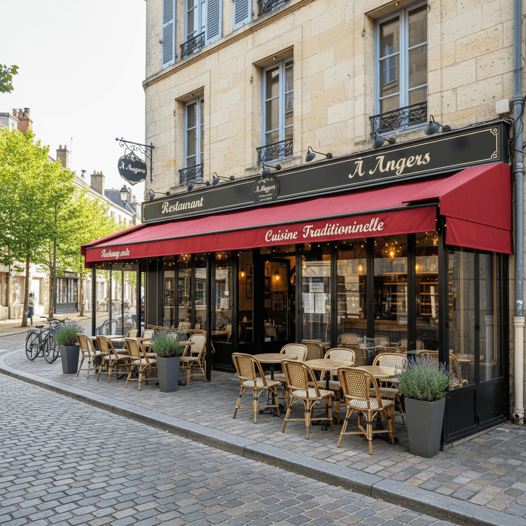 Restaurant 57m² à Angers : terrasse - extraction