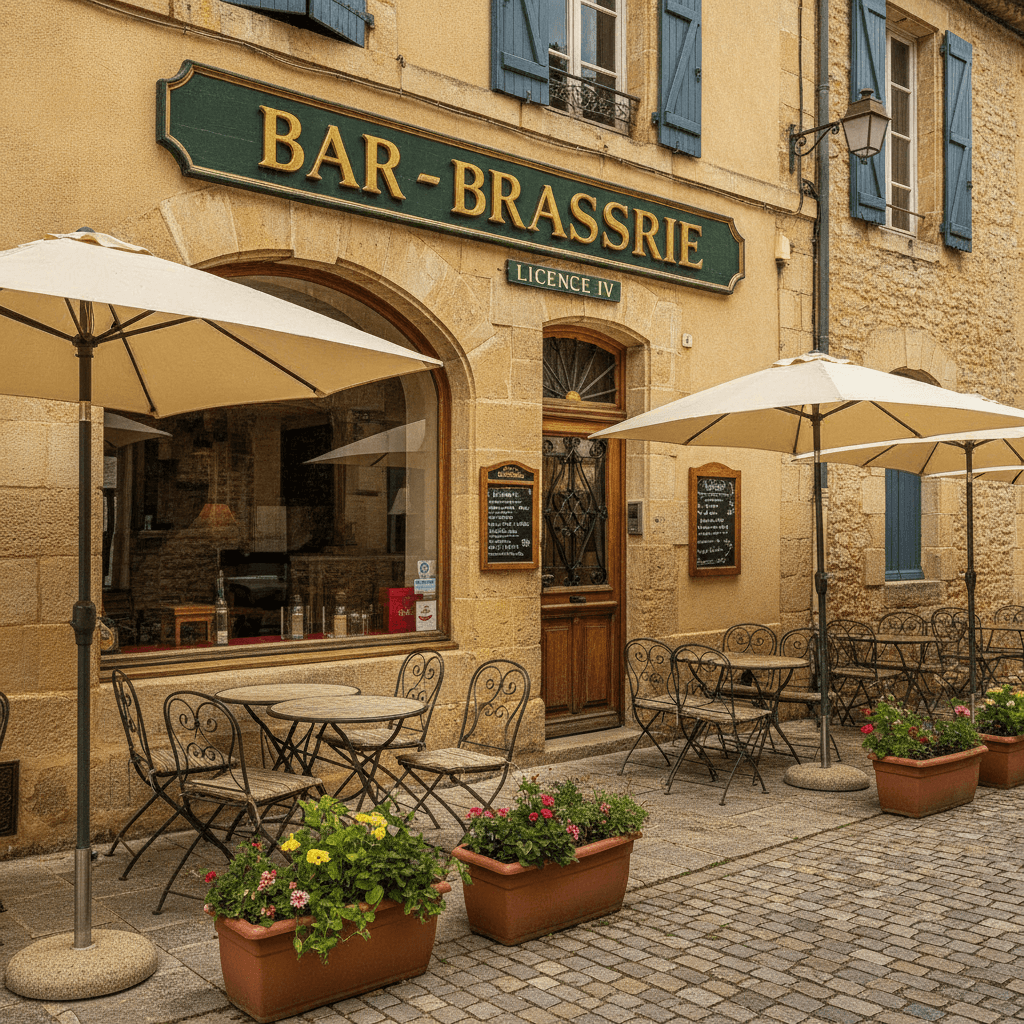 Bar-brasserie 35m² à Fouzilhon : terrasse - licence IV - Image 1