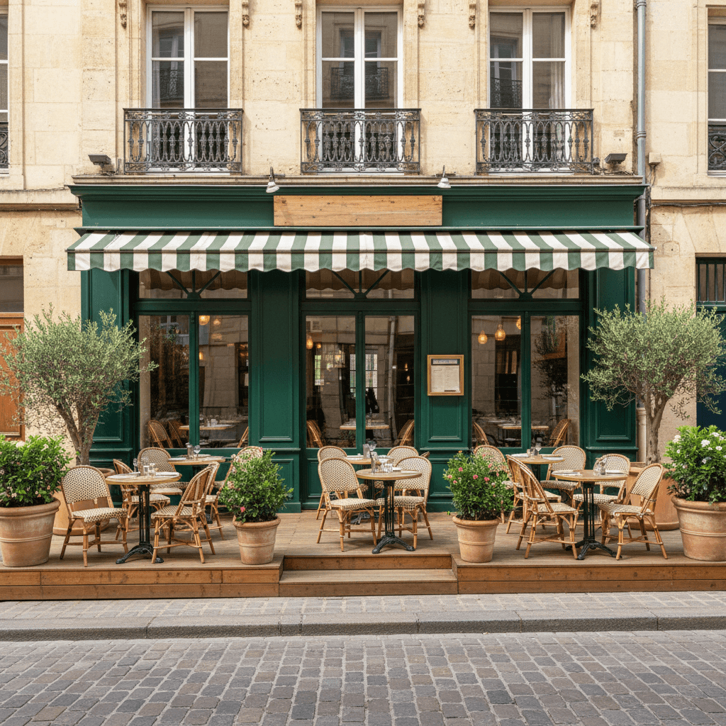 Restaurant 150m² à Bordeaux : terrasse - licence IV