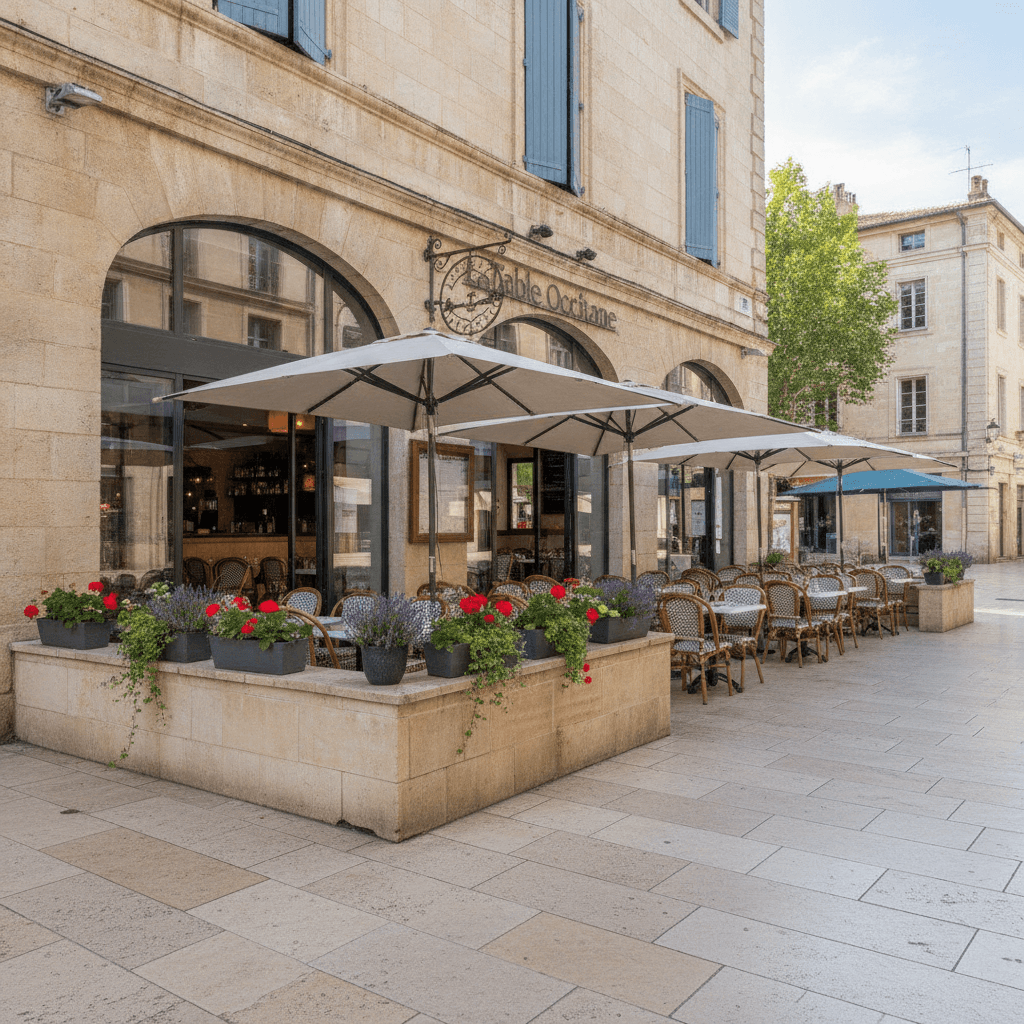 Restaurant 170m² à Montpellier : terrasse - licence IV