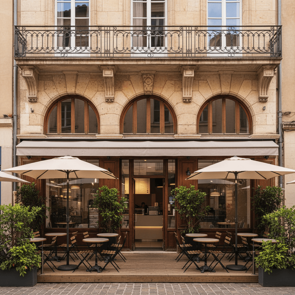 Fast-food 60m² à Montpellier : terrasse - cuisine équipée