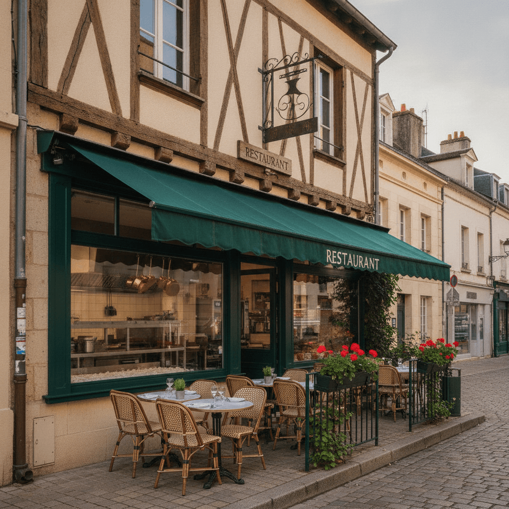 Restaurant à Mont-De-Marsan : terrasse - cuisine équipée - Image 1