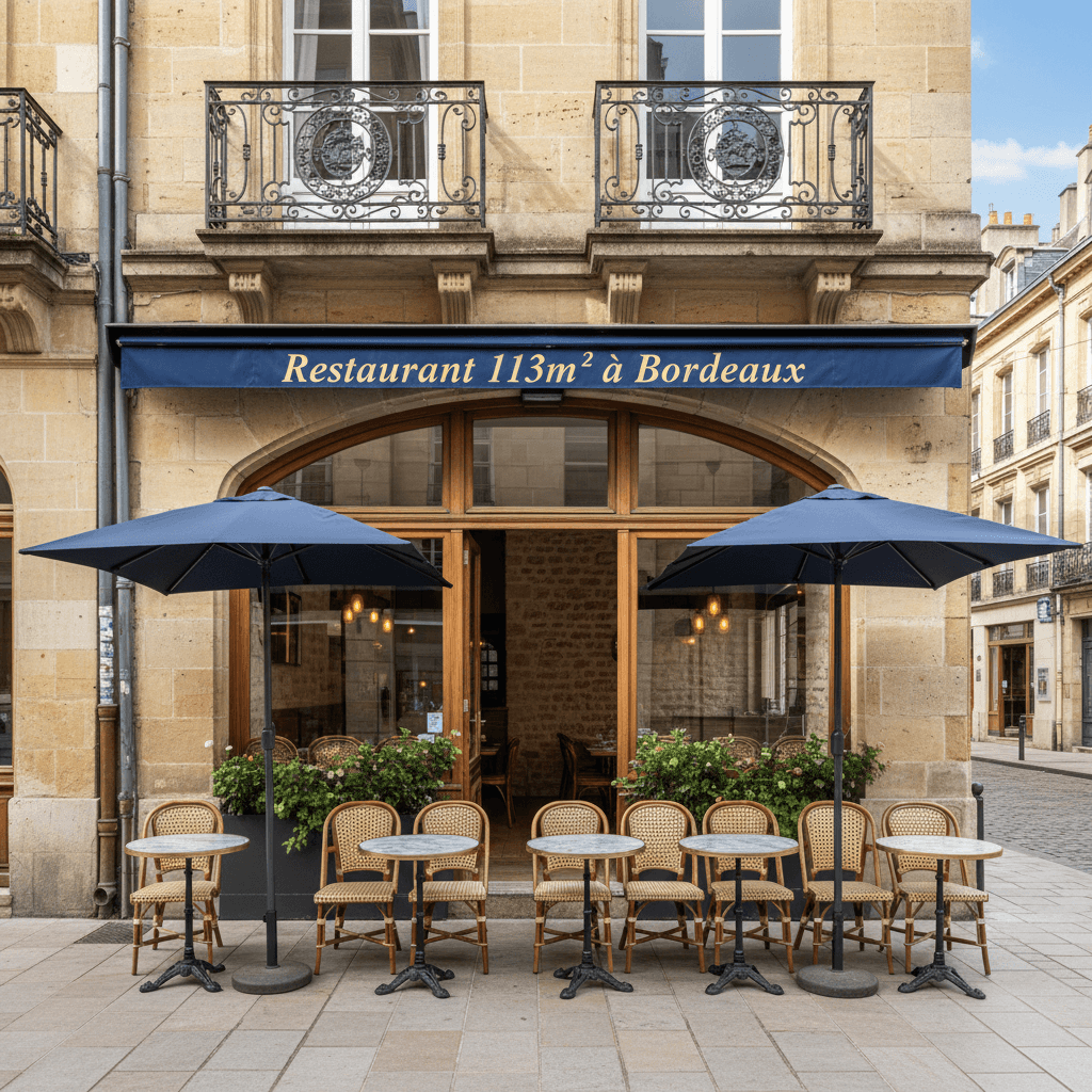 Restaurant 113m² à Bordeaux : terrasse - extraction - Image 1