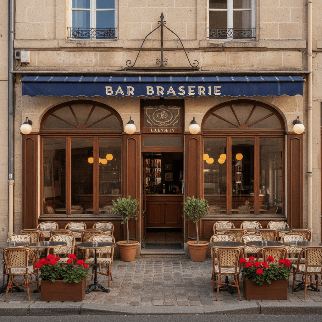 Bar-brasserie 250m² à Nouvion : terrasse - licence IV - Image 1
