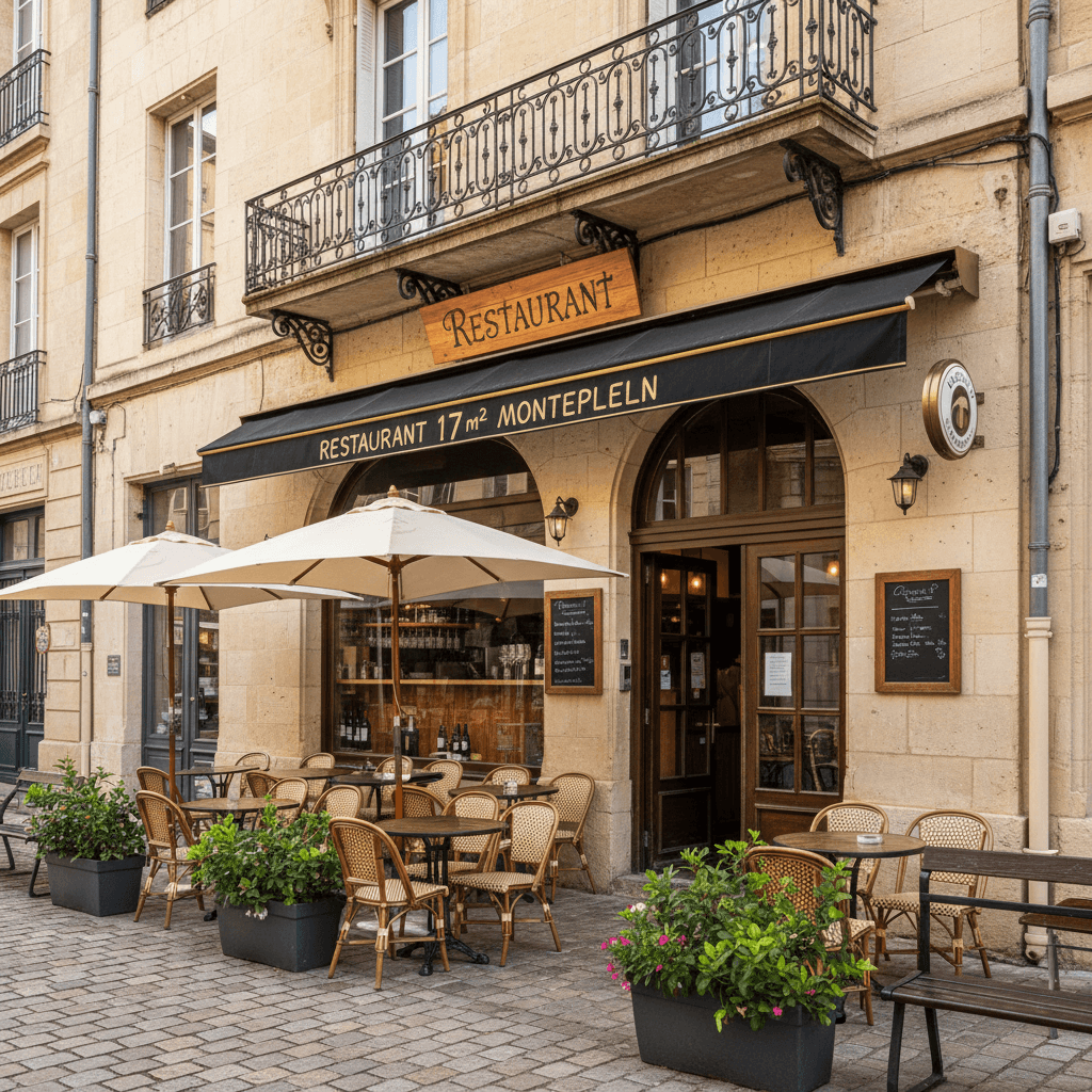 Restaurant 17m² à Montpellier : terrasse - licence IV