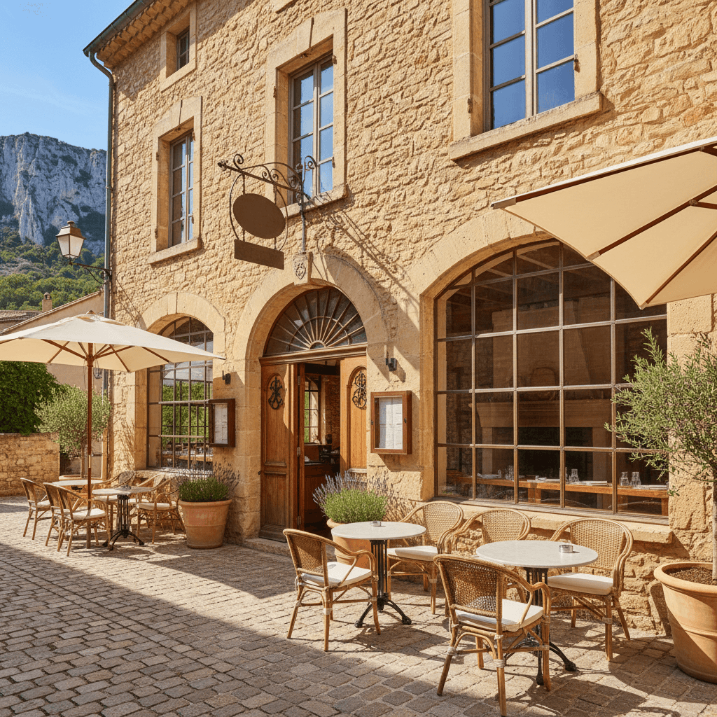 Restaurant à Orgon : terrasse - licence IV - Image 1
