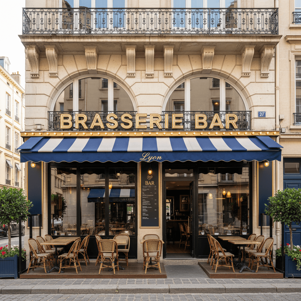 Bar-brasserie 246m² à Lyon : terrasse - licence IV