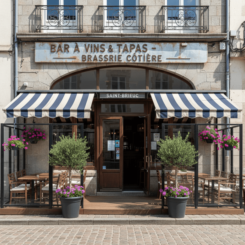 Bar-brasserie à Saint-Brieuc : terrasse - licence IV - Image 1