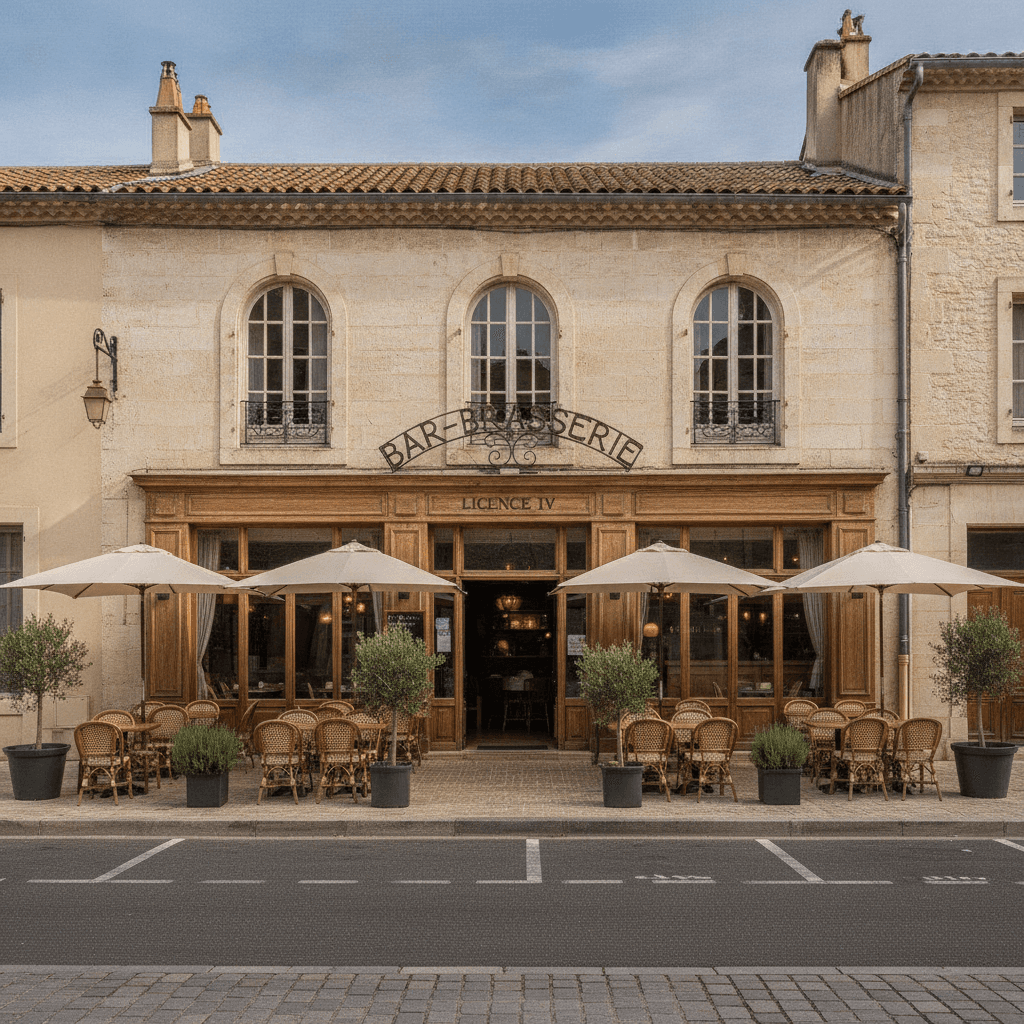 Bar-brasserie 250m² à Avignon : terrasse - licence IV - Image 1