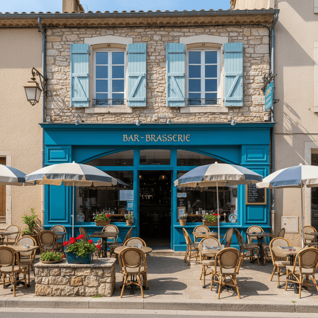 Bar-brasserie 103m² à Gréoux-Les-Bains : terrasse - licence IV - Image 1
