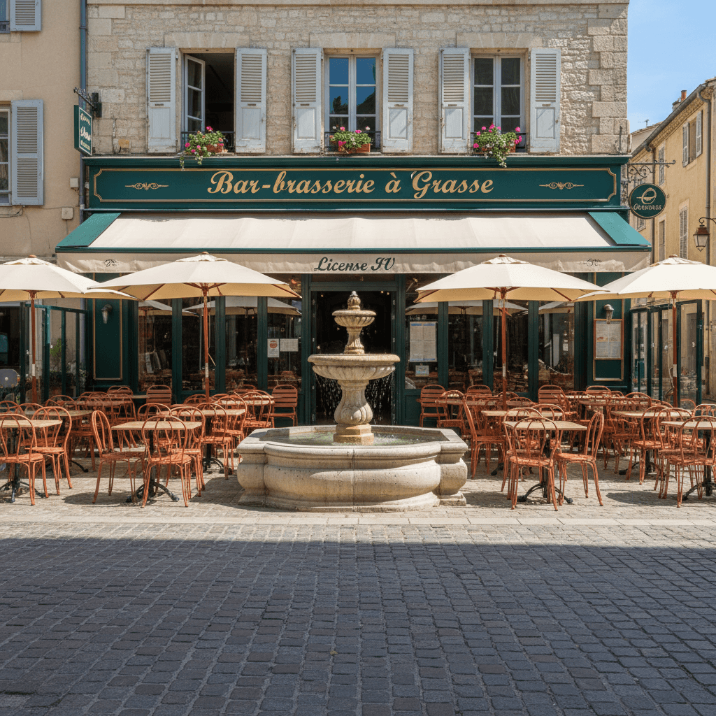 Bar-brasserie à Grasse : terrasse - licence IV - Image 1