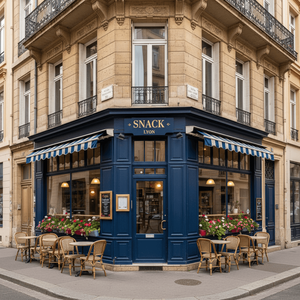 Snack 50m² à Lyon : terrasse - extraction