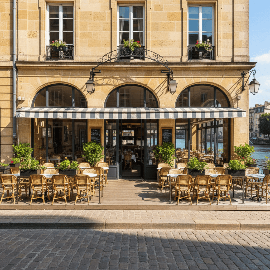 Restaurant à Bordeaux : terrasse - extraction - Image 1