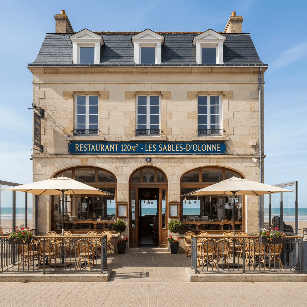 Restaurant 120m² à Les Sables-D'Olonne : terrasse - licence IV - Image 1