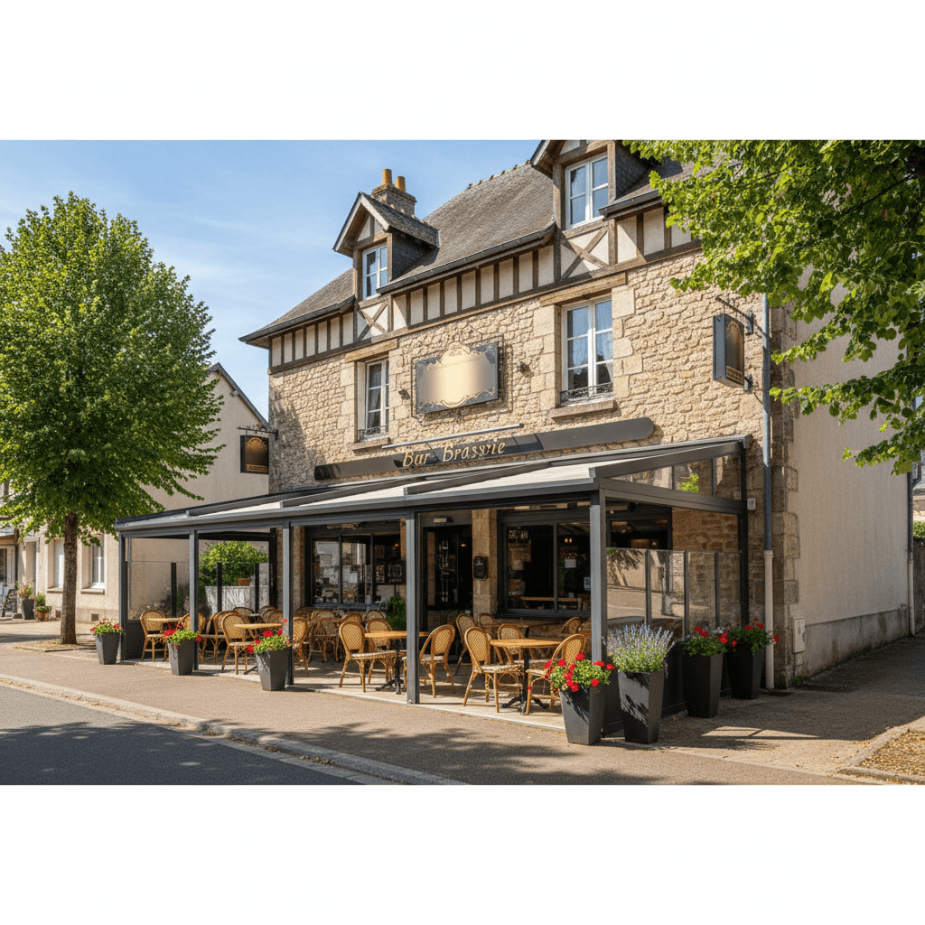 Bar-brasserie 246m² à Giffaumont-Champaubert : terrasse - licence IV - Image 1