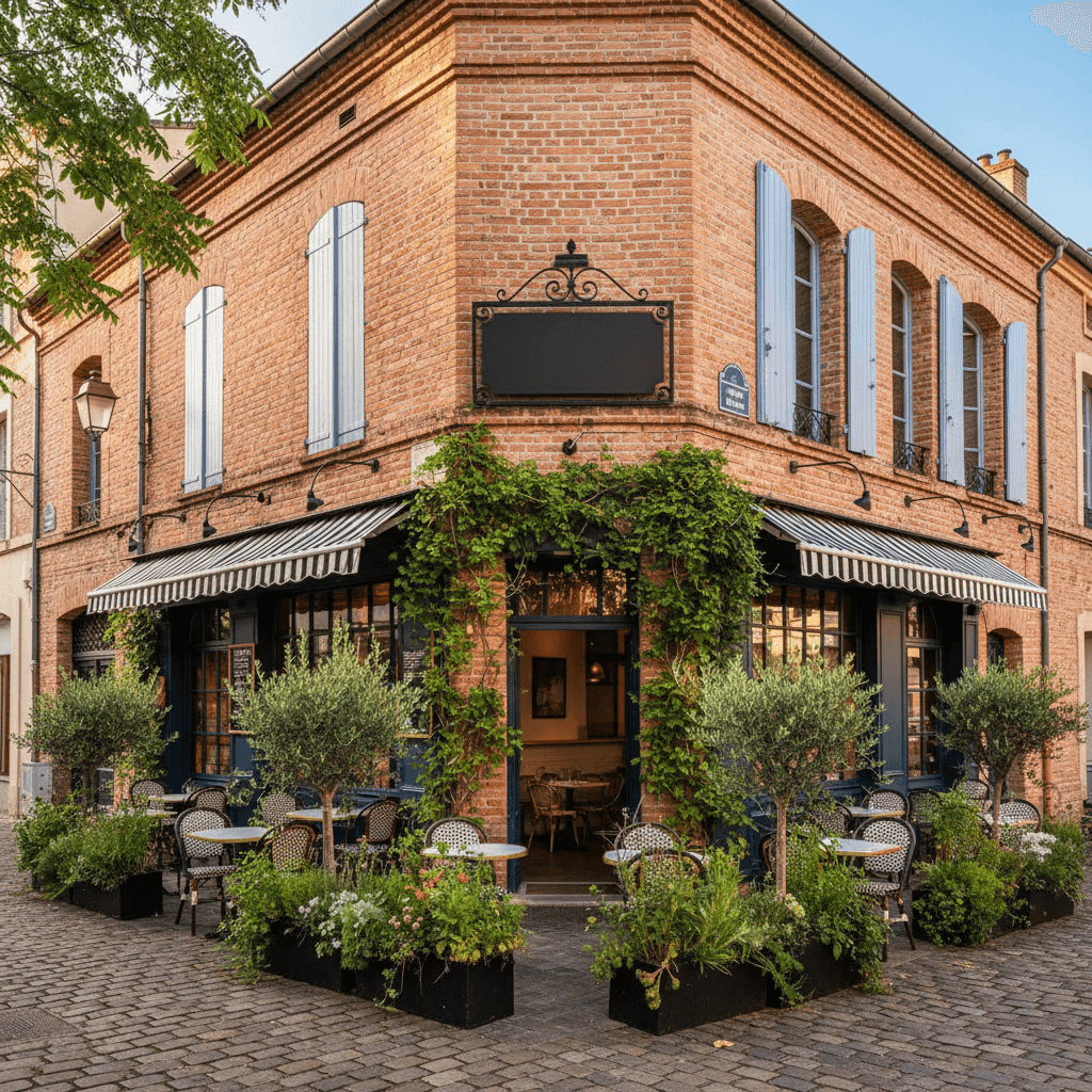 Restaurant à Toulouse : terrasse - extraction - Image 1