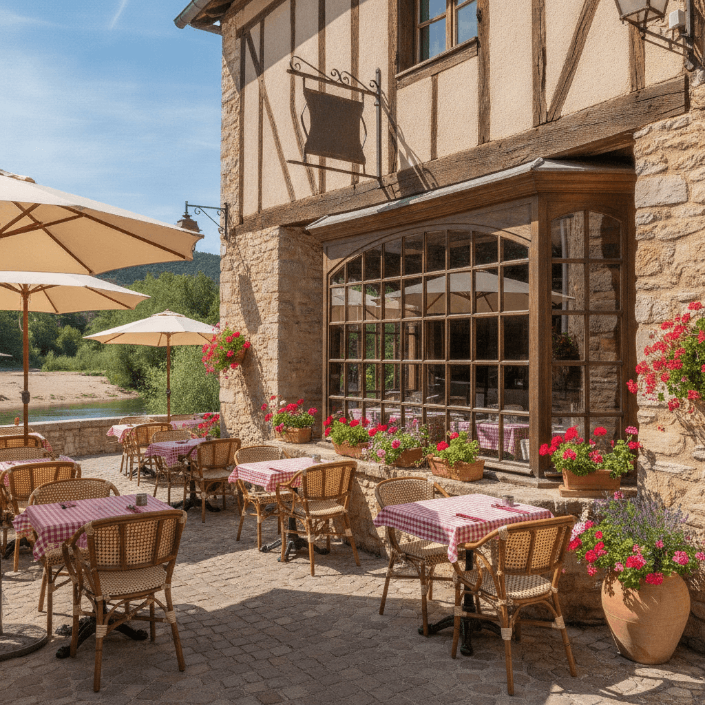 Restaurant 80m² à Laroque : terrasse - cuisine équipée - Image 1