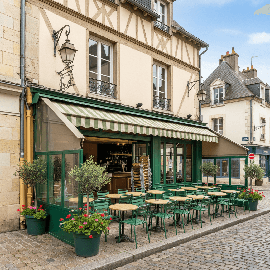 Bar-brasserie 140m² à Rouen : terrasse - licence IV