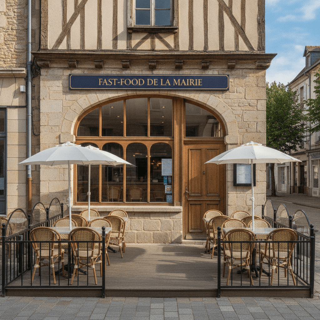 Fast-food 75m² à Orbec : terrasse - licence IV - Image 1