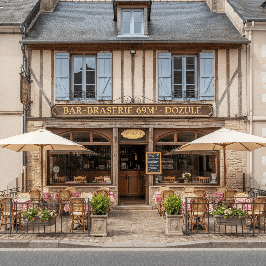 Bar-brasserie 69m² à Dozulé : terrasse - licence IV - Image 1