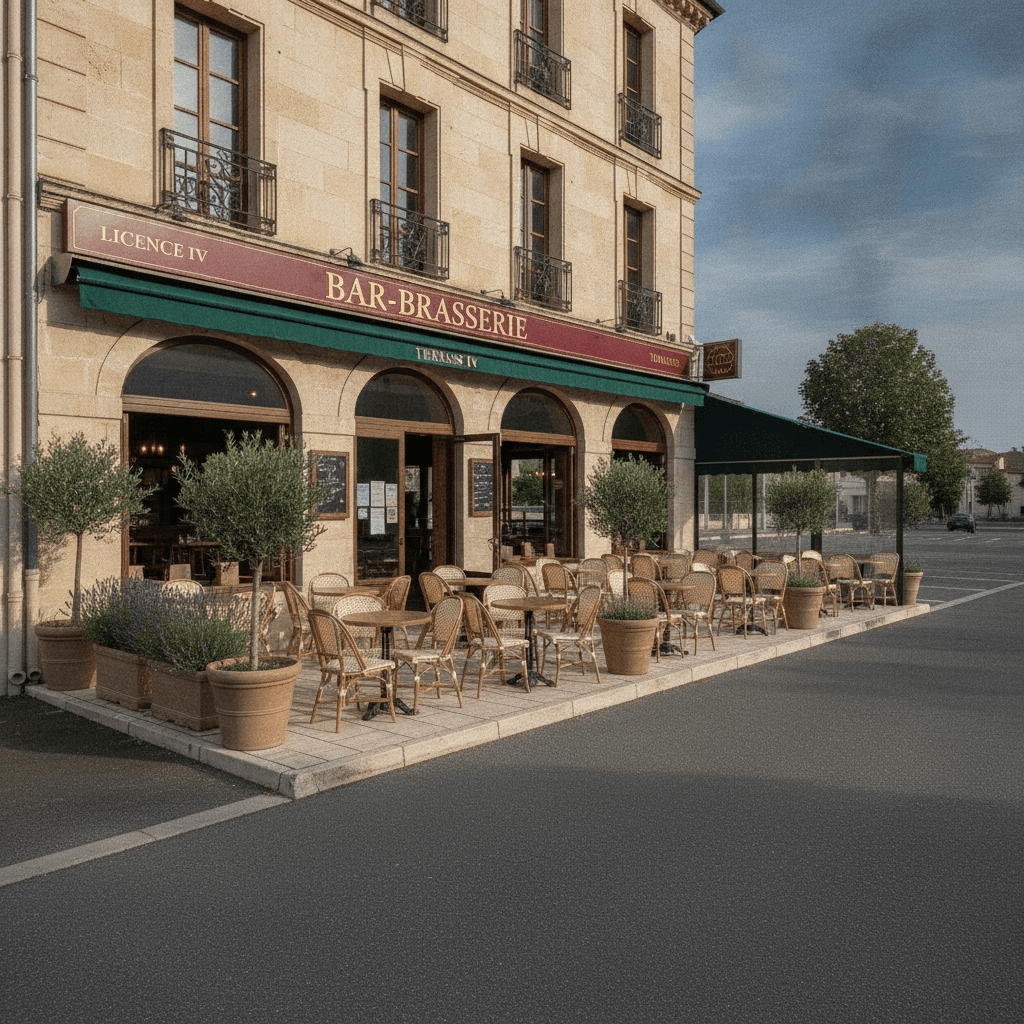 Bar-brasserie 300m² à Vitrolles : terrasse - licence IV - Image 1