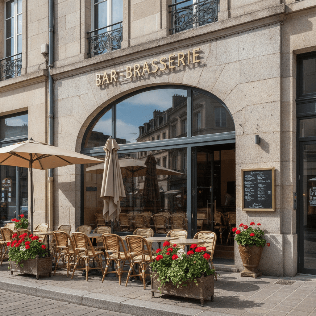 Bar-brasserie 130m² à Nantes : terrasse - licence IV