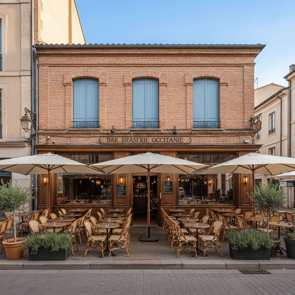Bar-brasserie à Toulouse : terrasse - licence IV