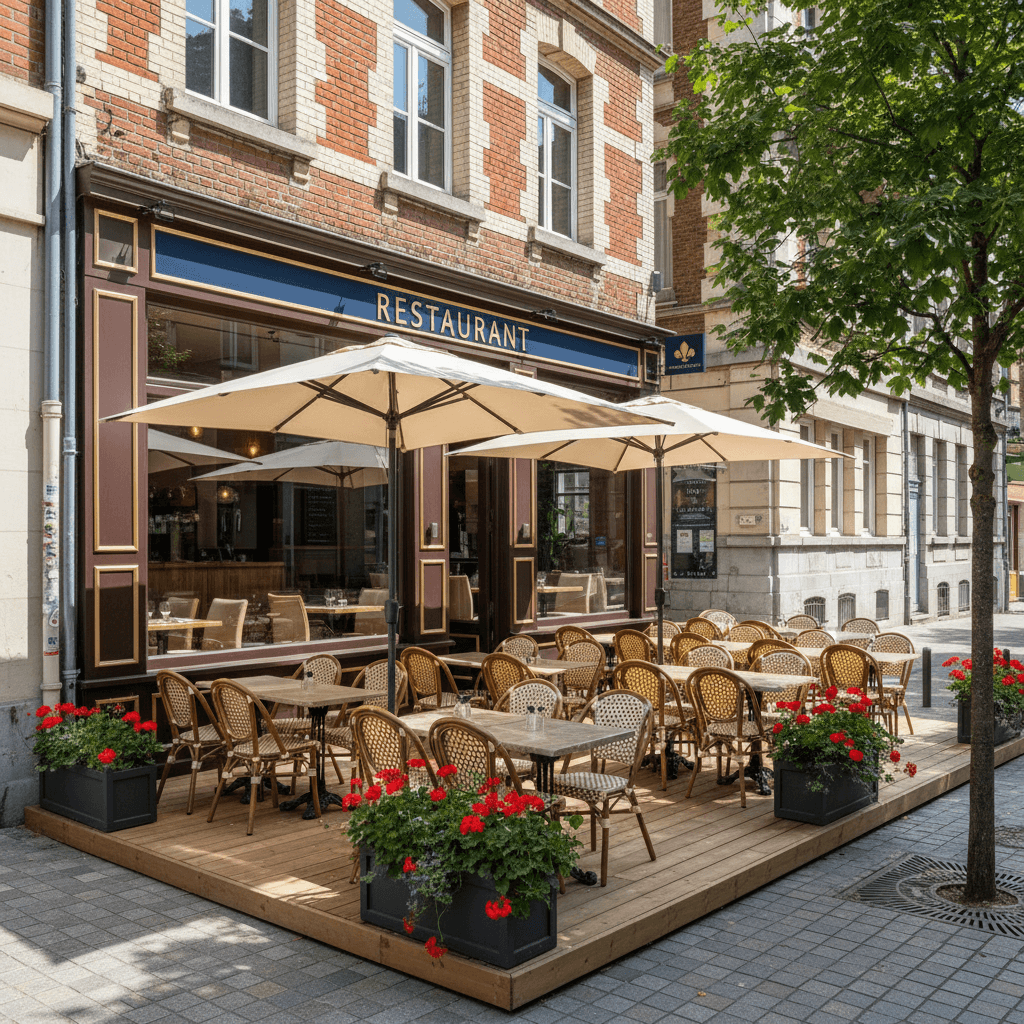 Restaurant à Lille : terrasse - extraction