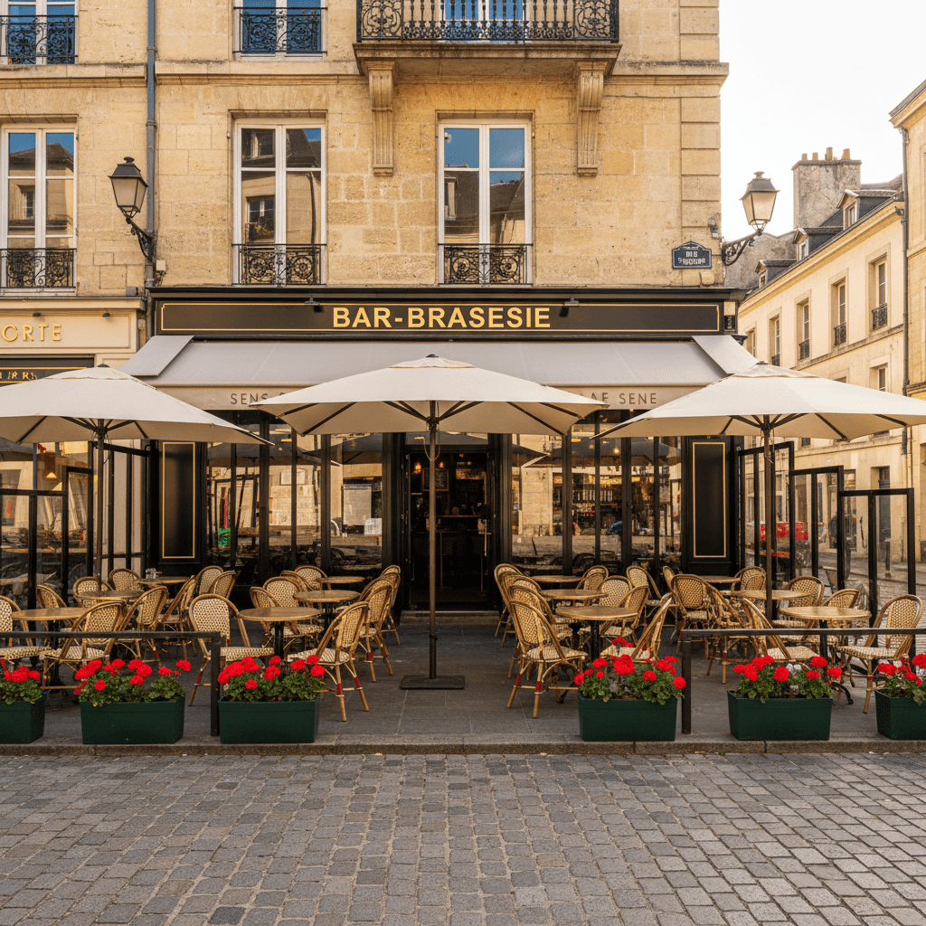 Bar-brasserie à Sens : terrasse - licence IV - Image 1