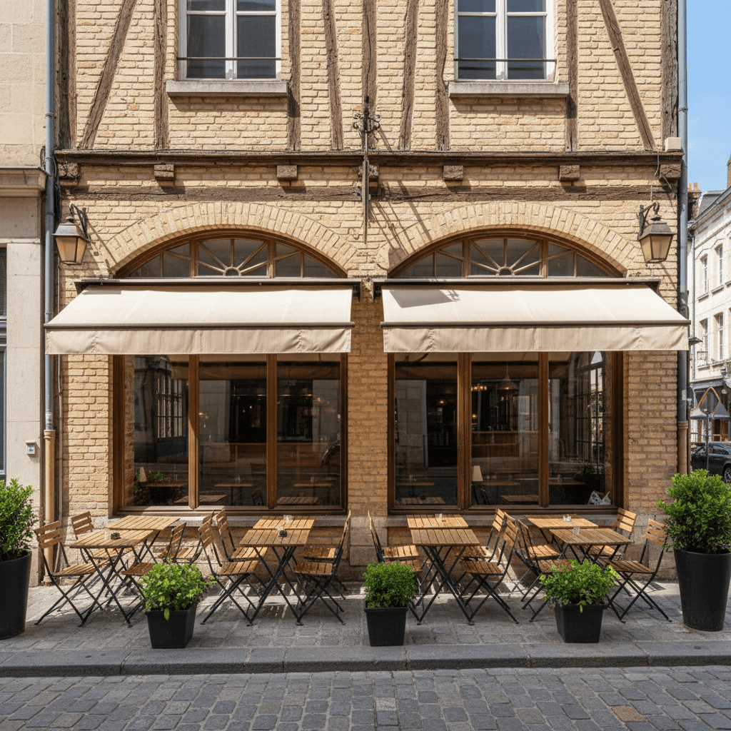 Restaurant à Lille : terrasse - extraction