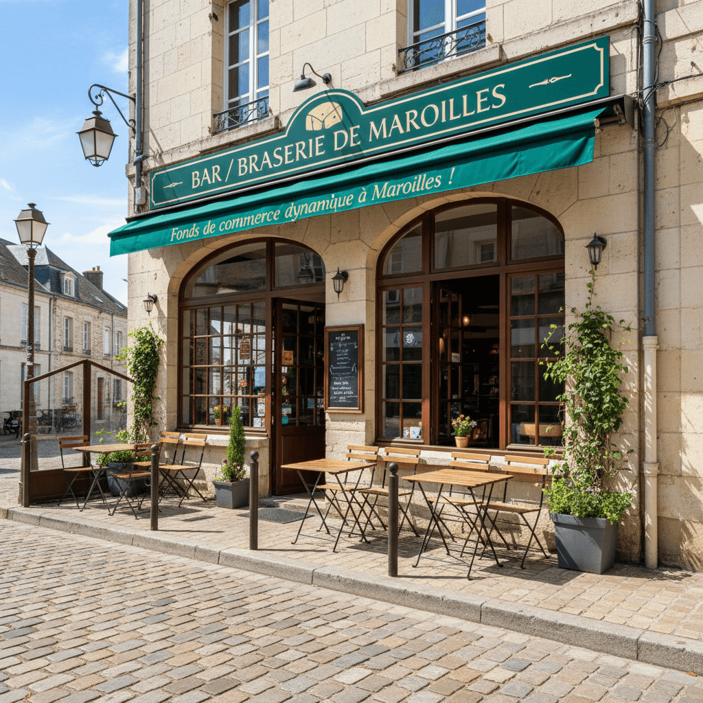 Bar-brasserie à Maroilles : terrasse - licence IV - Image 1