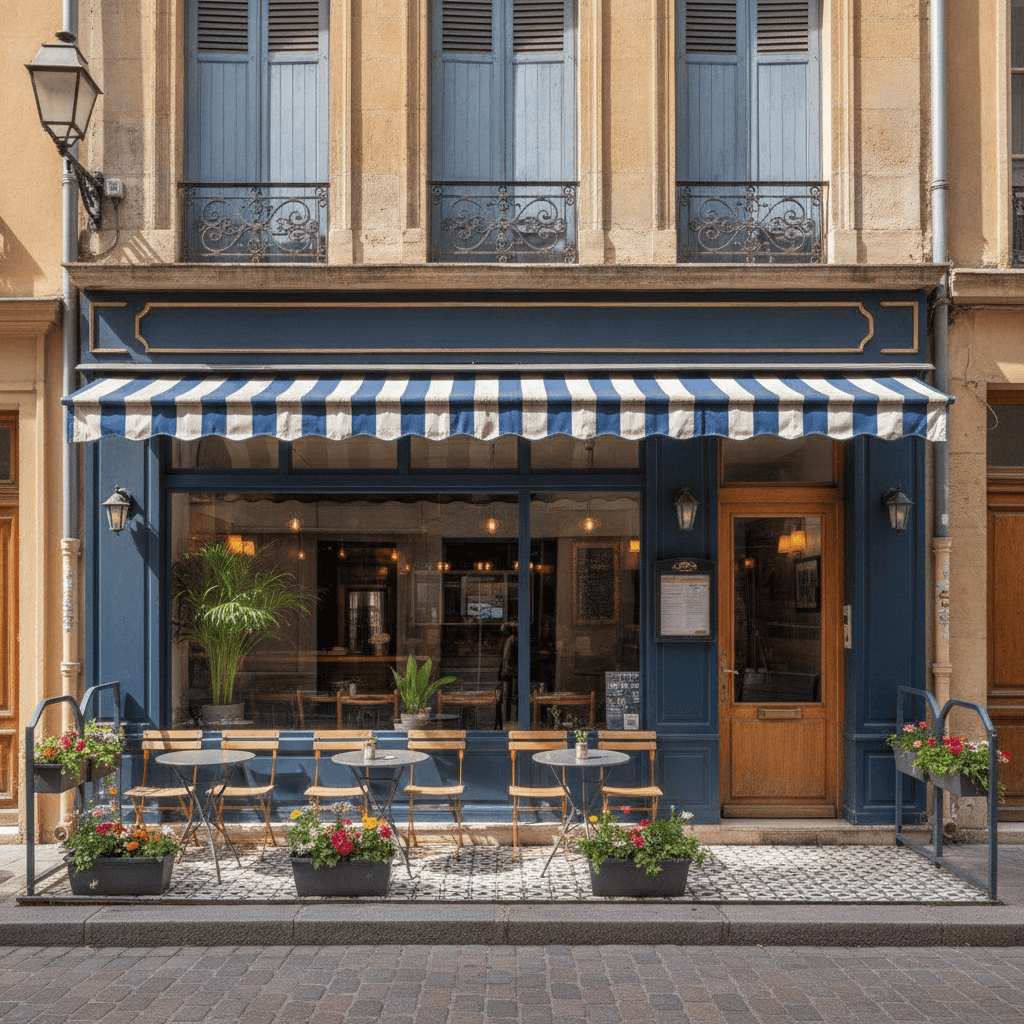 Restaurant 55m² à Lyon : terrasse - licence IV
