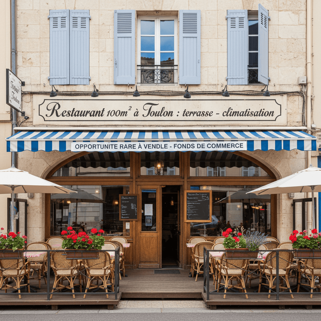 Restaurant 100m² à Toulon : terrasse - climatisation
